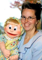 Wendy Stuart (USA) with baby puppet