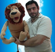 Felix Luis Campos Granados (Spain) with LION puppet.