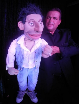 Bibi Schott with Serge puppet