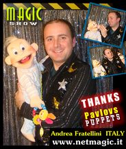 Andrea Fratellini with BABY puppet.