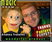 Andrea Fratellini with NIK puppet.